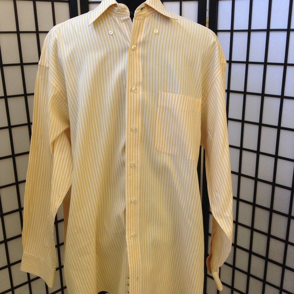 tommy hilfiger yellow dress shirt